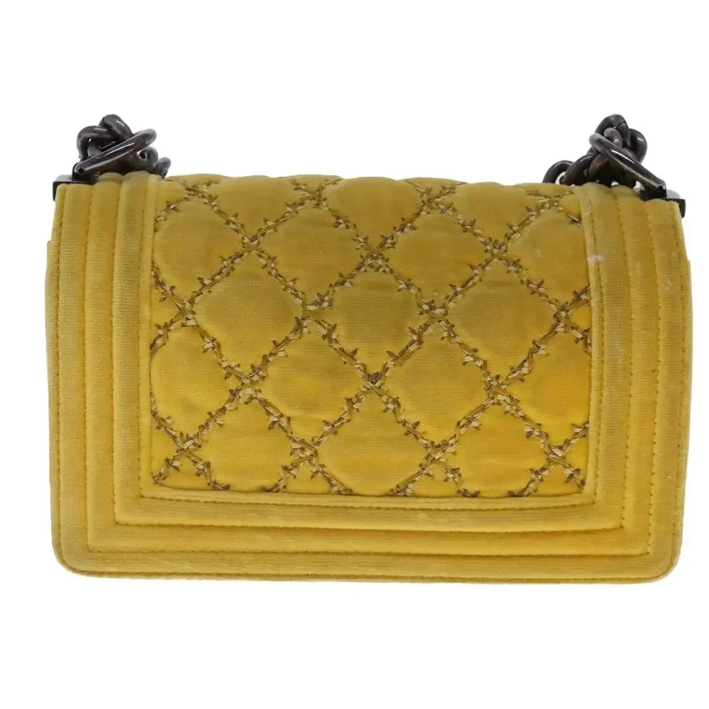 Chanel Matelasse 20 Chain Boy Shoulder Bag Yellow